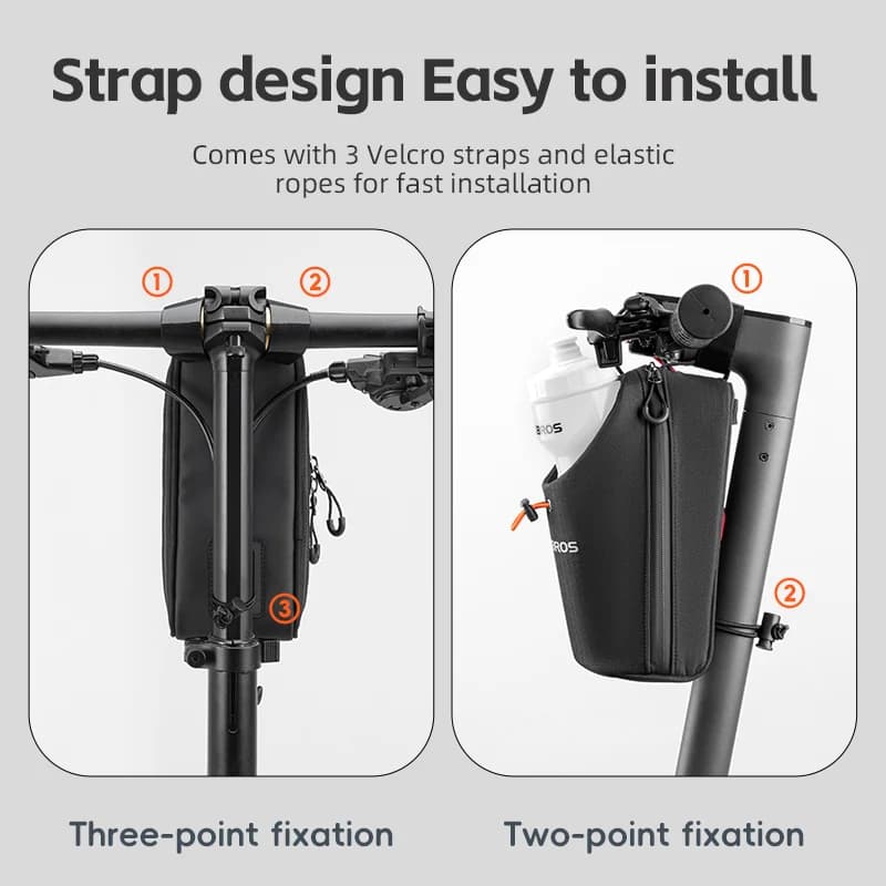 1.5L Adjustable Handlebar Water Bottle Bag
