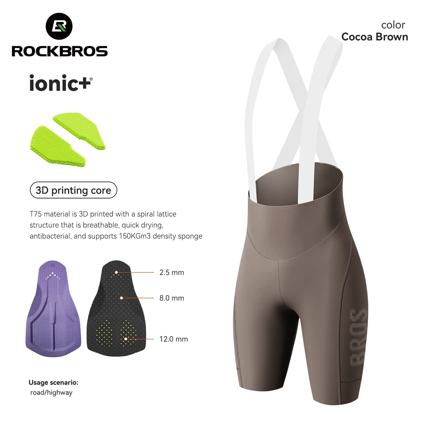 Women's High-Elastic 3D Padded Cycling Bib Shorts