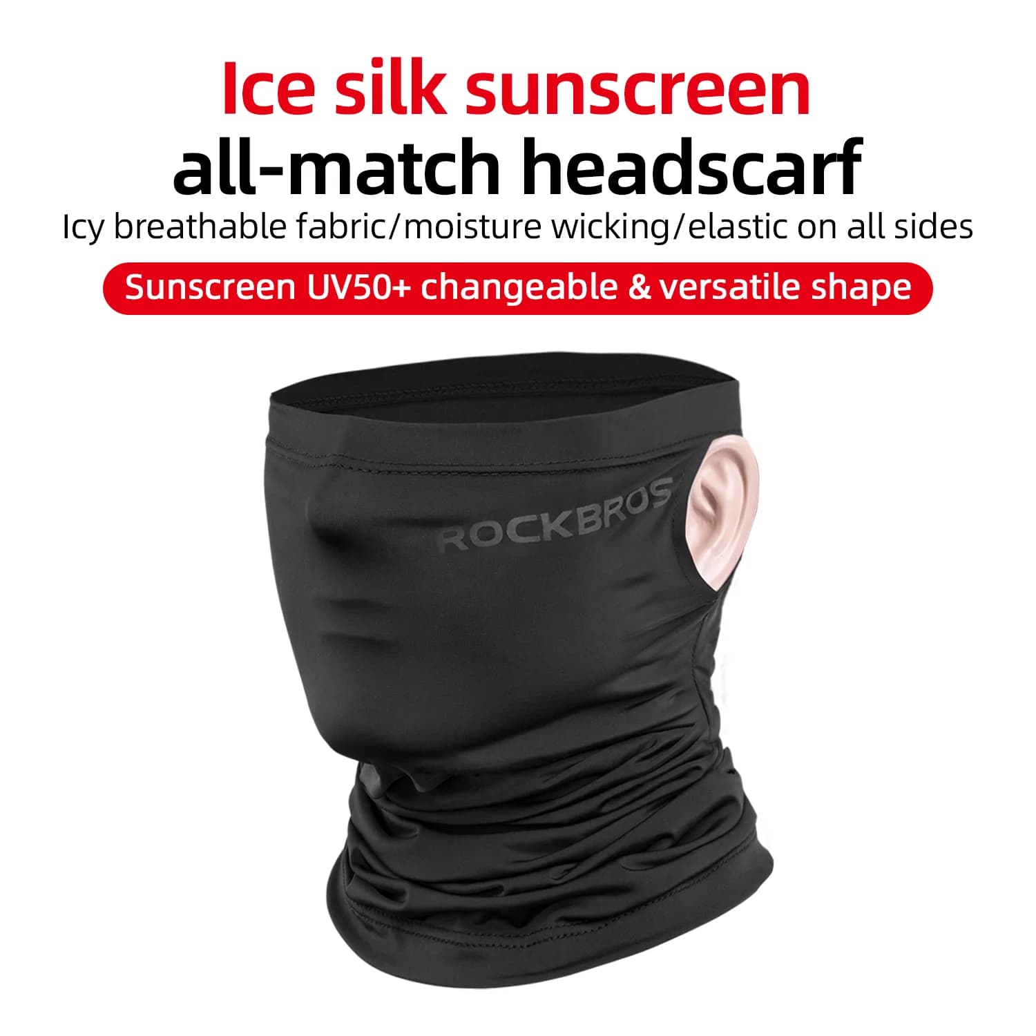 Ice Silk UV400 Sweat Absorbent Face Mask