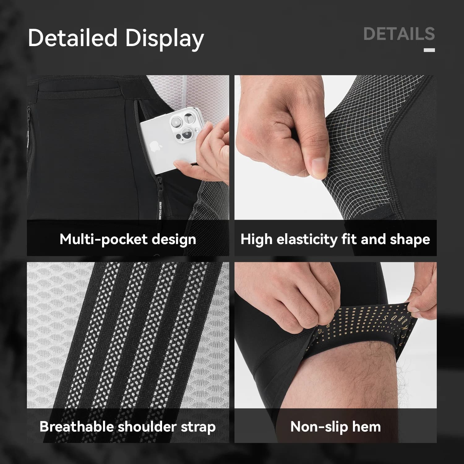 High Elasticity Breathable Cycling Bib Shorts