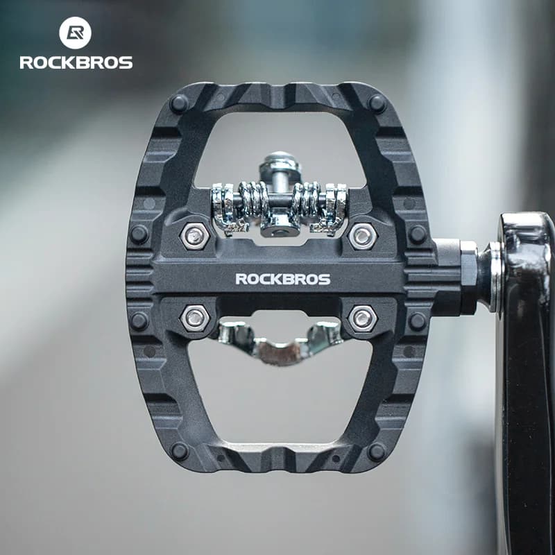 2-in-1 Nylon Flat and SPD Compatible Pedals