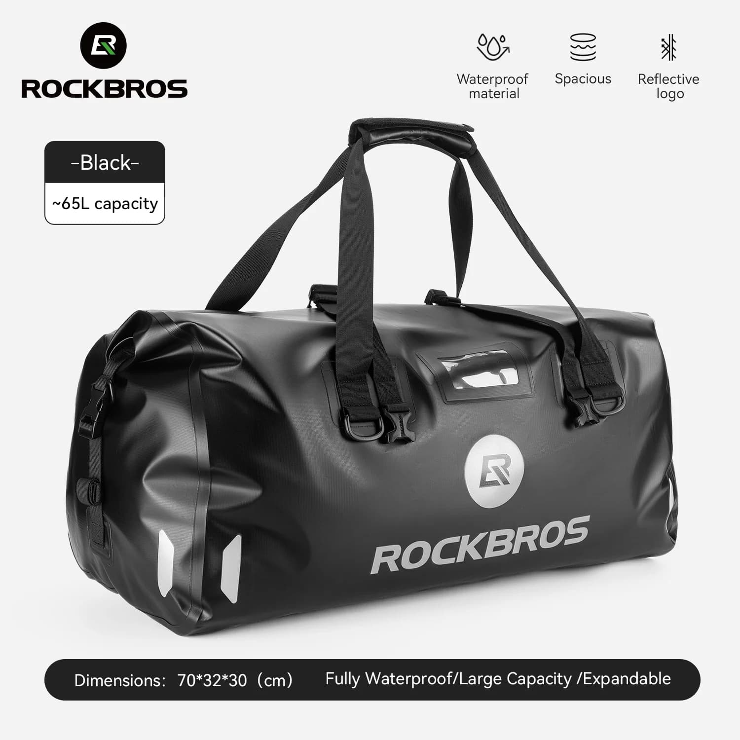Fully Waterproof 40L/65L Motorcycle Tail Luggage Bag