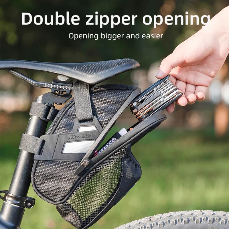 Reflective Bicycle Saddle Seat Storage Bag