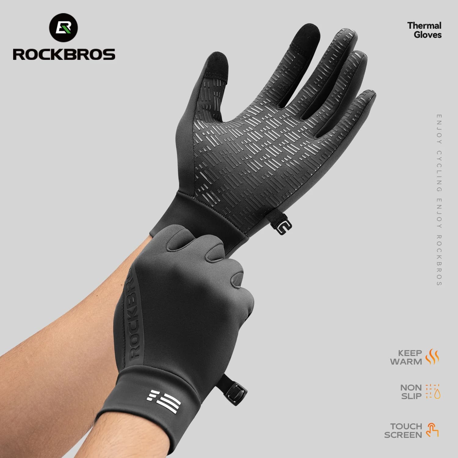 Graphene Warm Windproof Touch Screen Winter Cycling Gloves