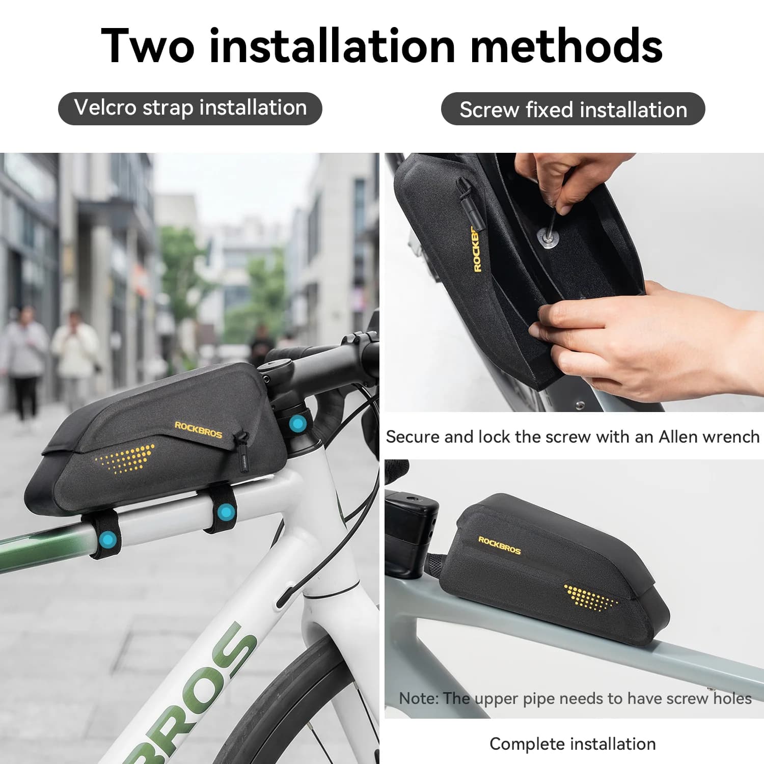 0.8L Waterproof Magnetic Front Frame Bike Bag