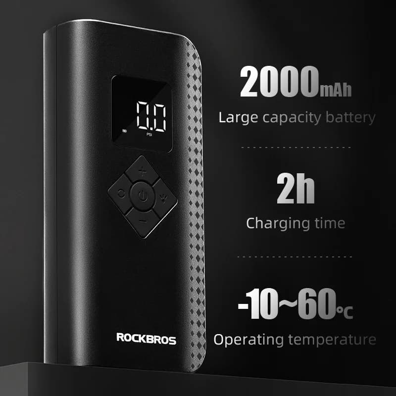 Portable Wireless Electric Tire Pump with LED, 150 PSI
