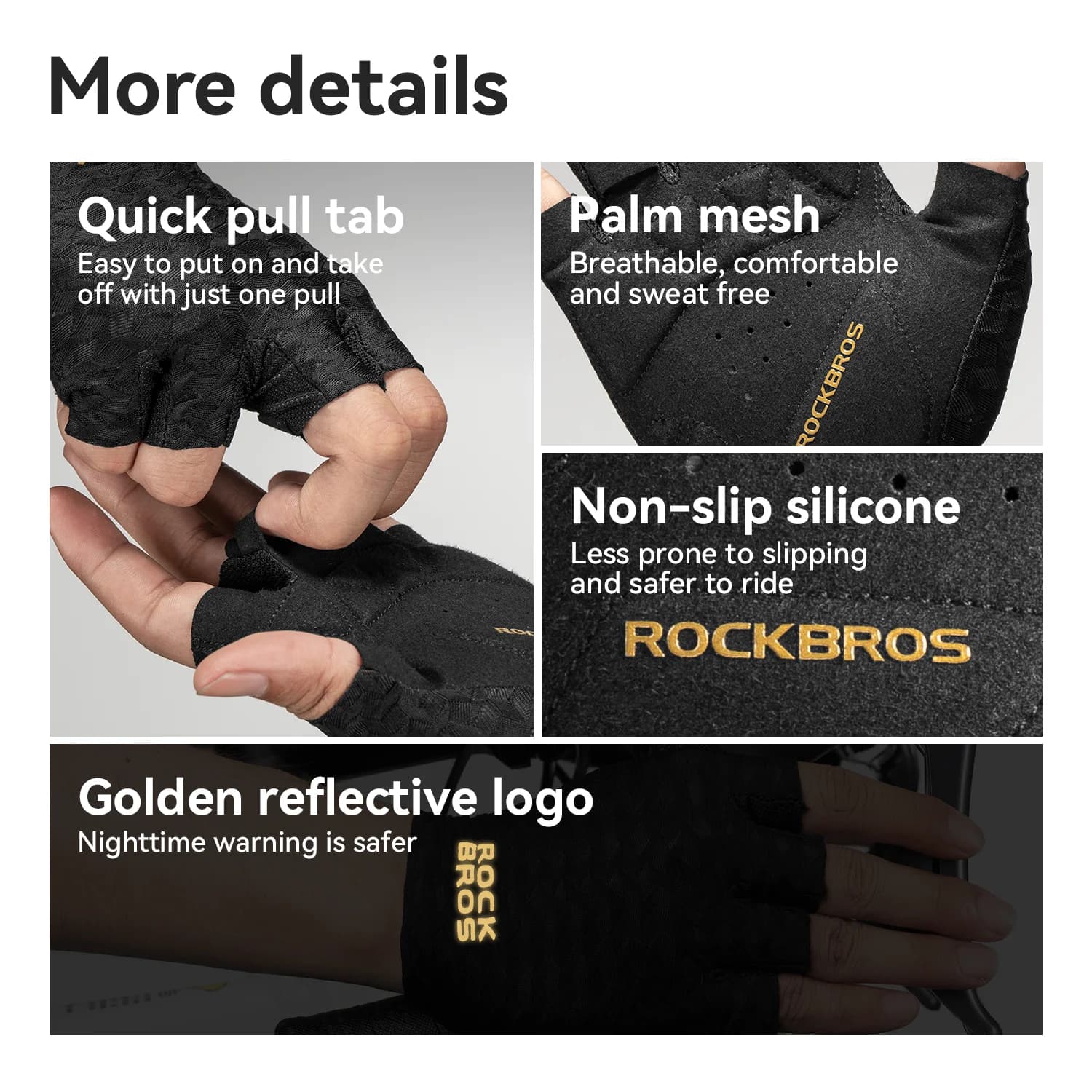 Breathable Shockproof Half Finger Cycling Gloves