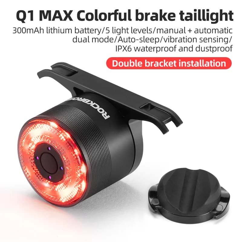 Smart Brake Sensing Aluminum Bicycle Tail Light
