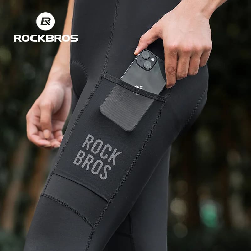 Men's Shockproof Padded Long Tights for Cycling