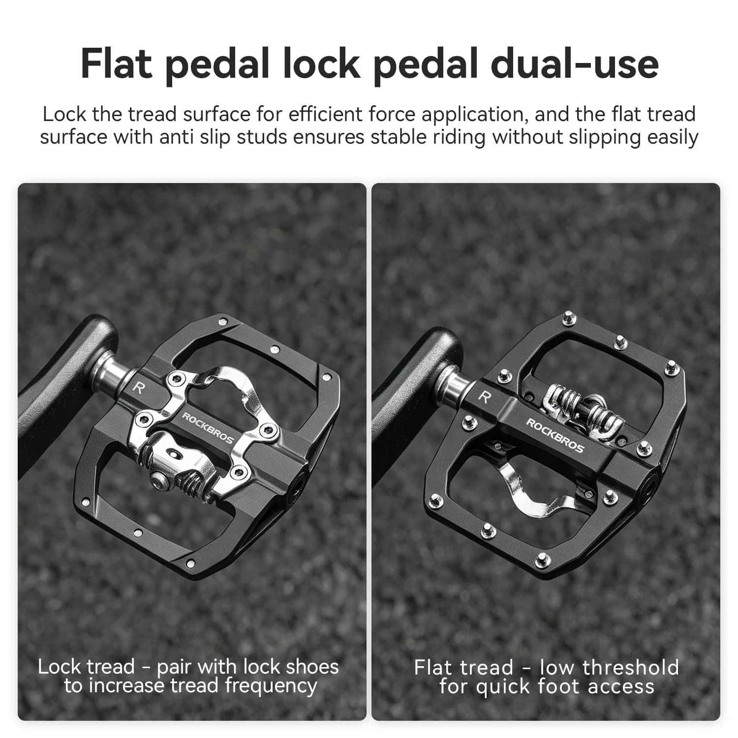 Ultralight Aluminum Alloy Dual-Purpose Self-Locking Pedals