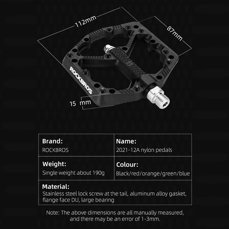 Ultralight Nylon Bicycle Pedals with Seal Bearings