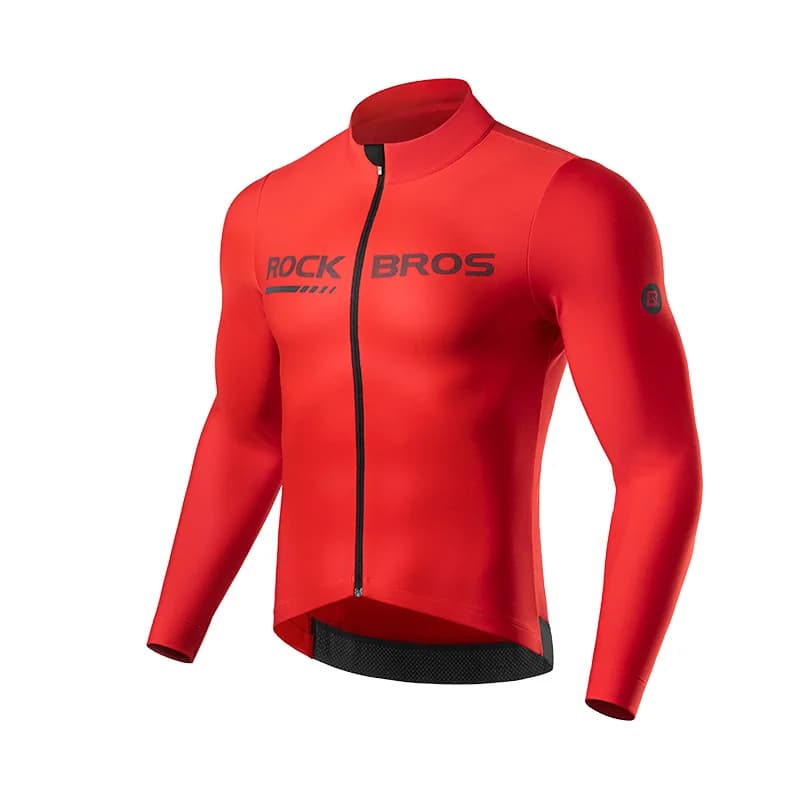 Thermal Fleece Long-Sleeve Winter Cycling Jacket