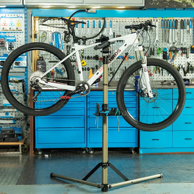 Foldable Bike Repair Stand with Tool Tray