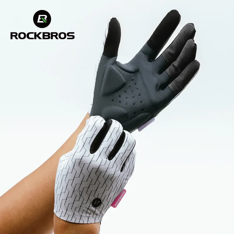 Full Finger Shock Absorbing Touch Screen Cycling Gloves