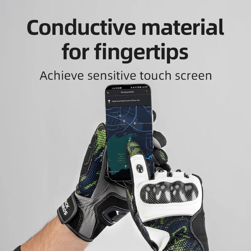 Four Season Breathable Touch Screen Motorcycle Gloves