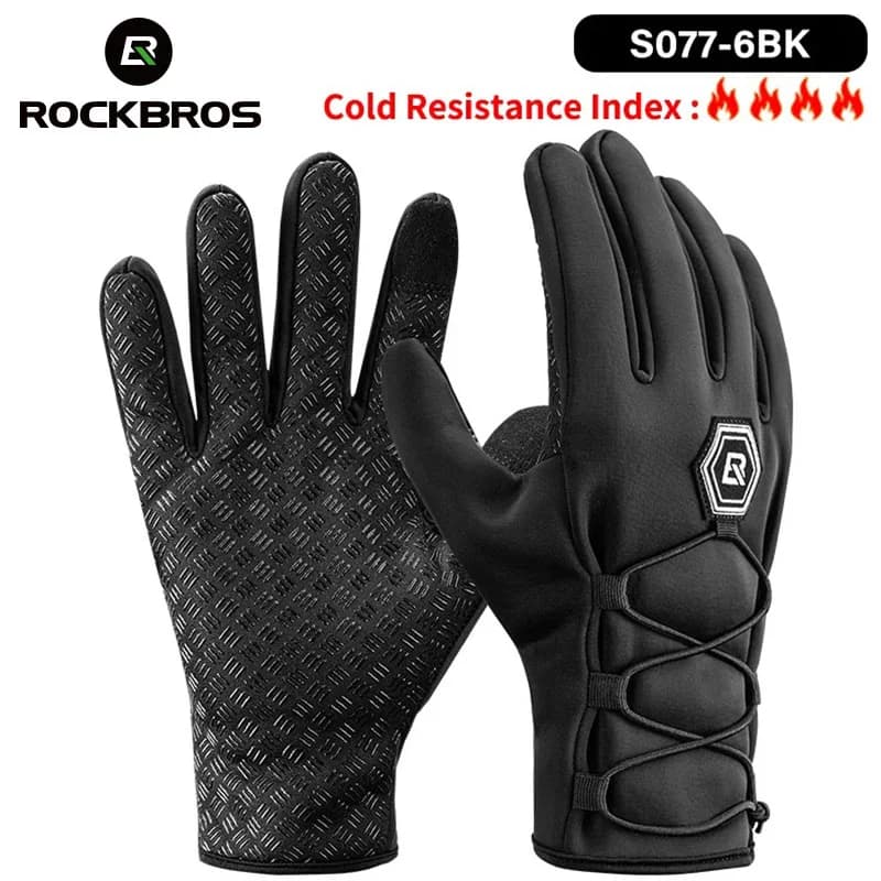 Thermal Fleece Windproof Touch Screen Cycling Gloves