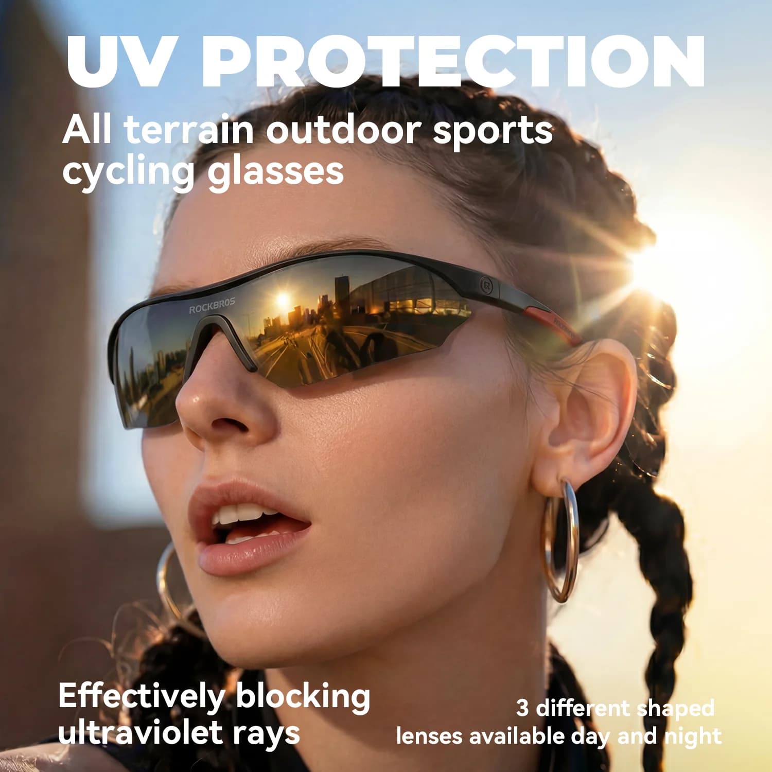 Polarized Cycling Sunglasses with Two Extra Lenses