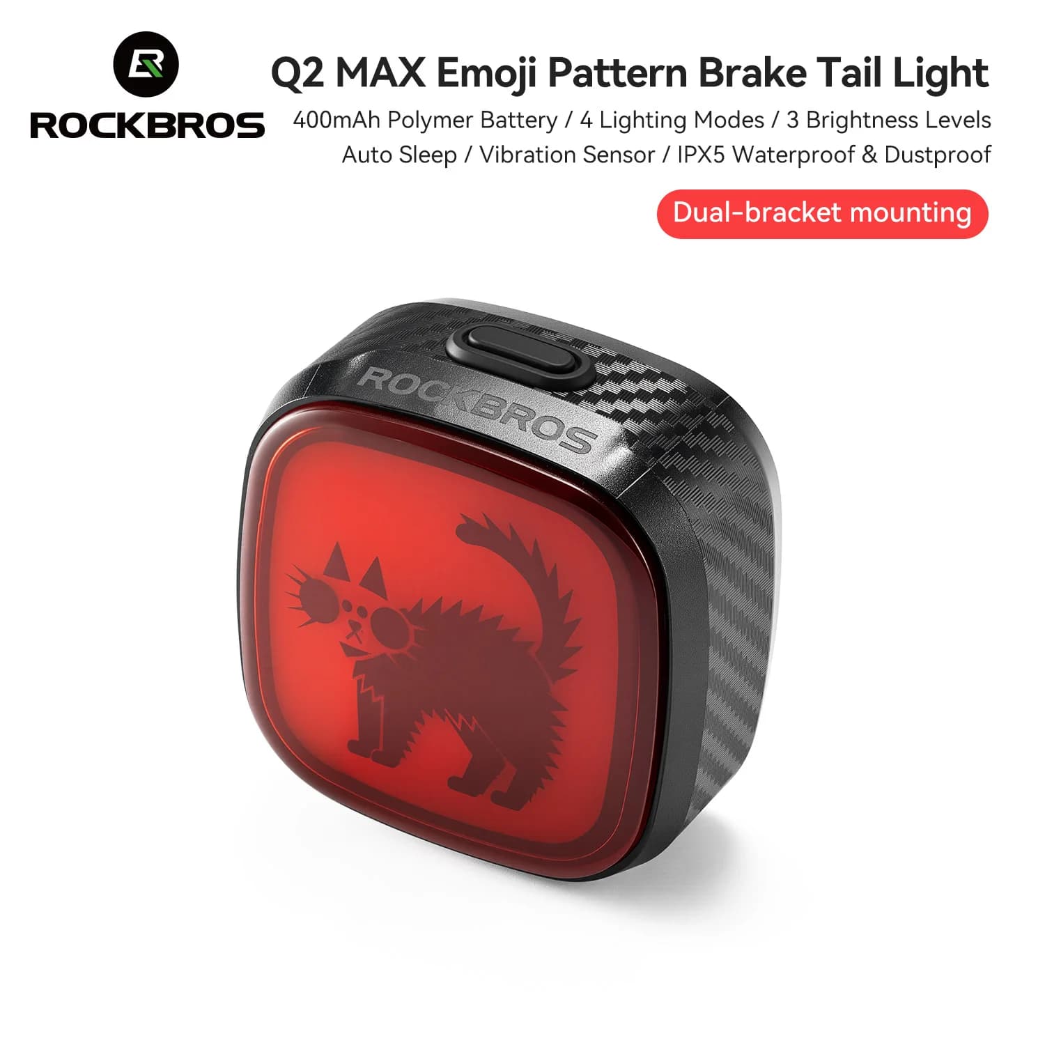USB-C Rechargeable Waterproof Brake Sensing Tail Light