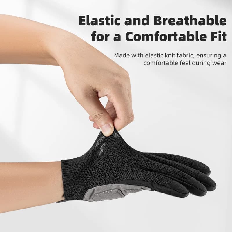Breathable Knit Full-Finger Touchscreen Cycling Gloves