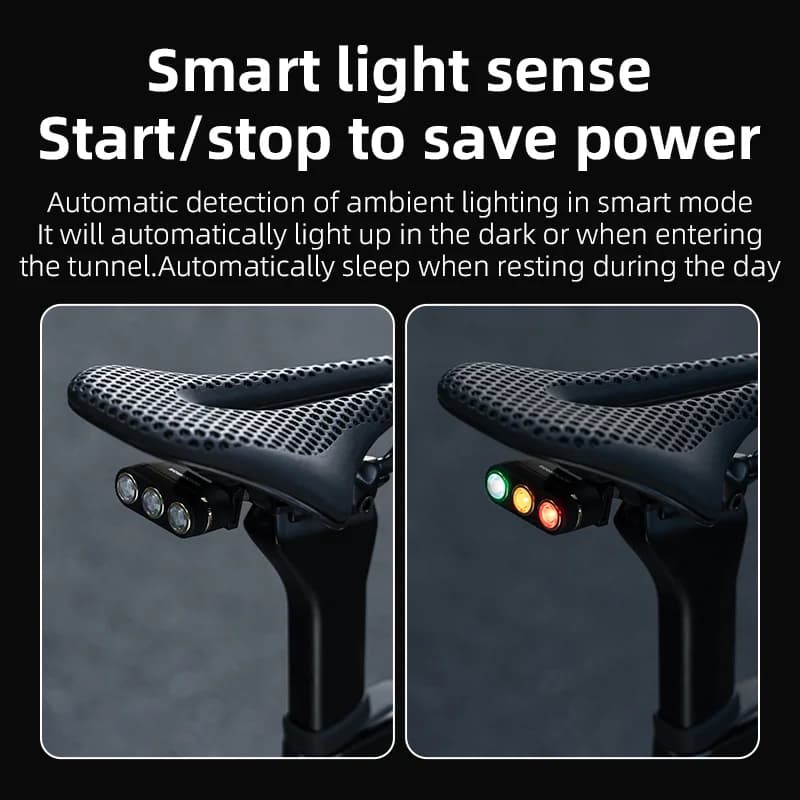 Smart Brake Sensing IPX6 Waterproof USB-C Tail Light