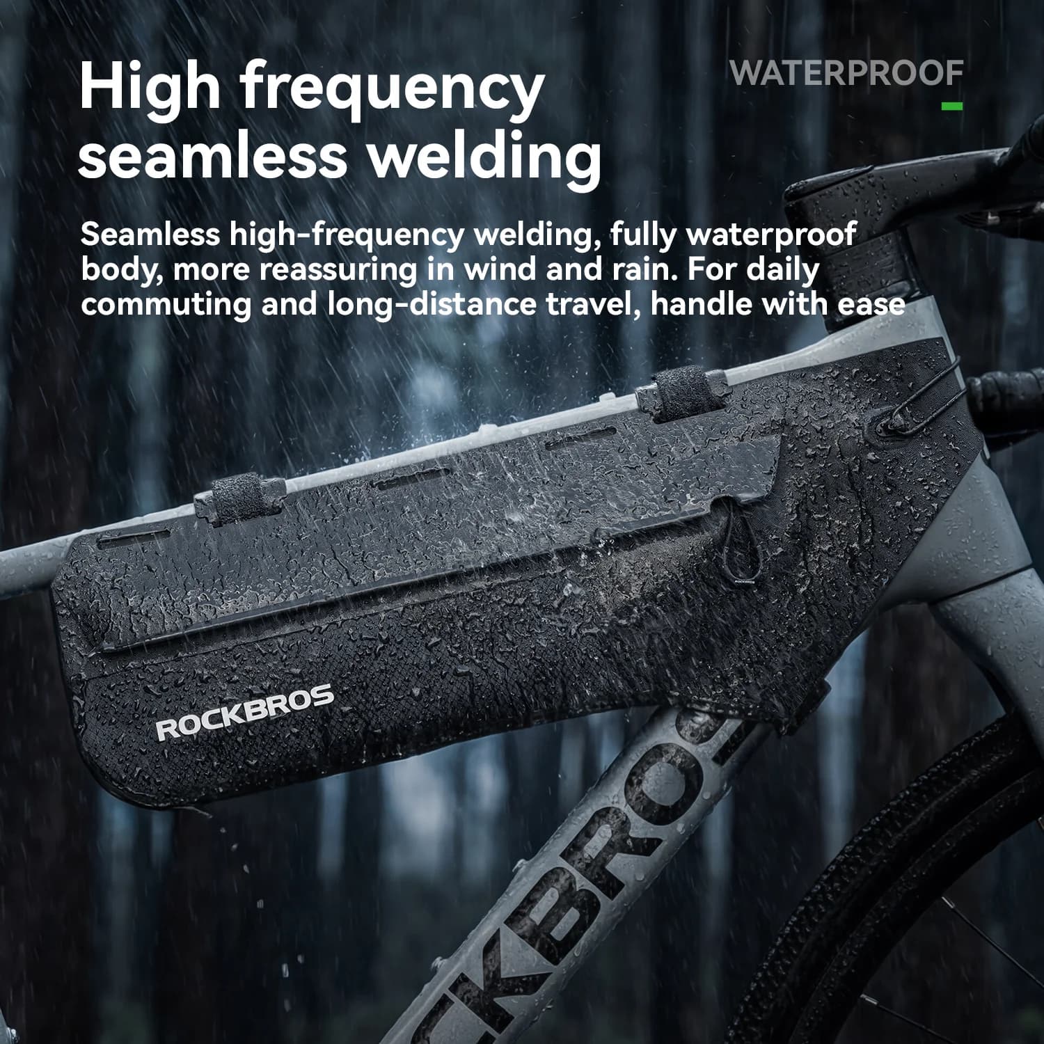 2.4L Seamless Waterproof Bicycle Frame Bag