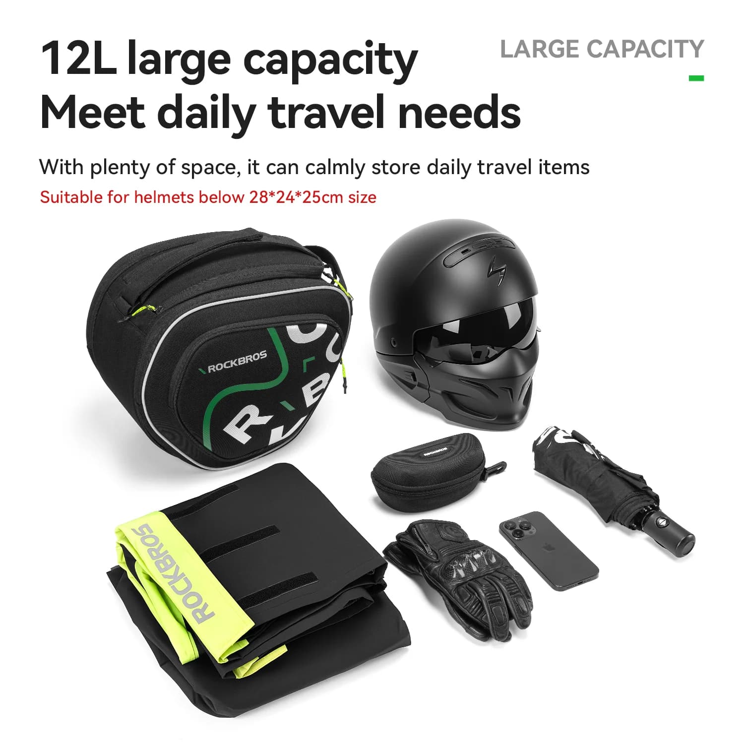 12L Large Capacity Step-Through Motorcycle Tank Bag