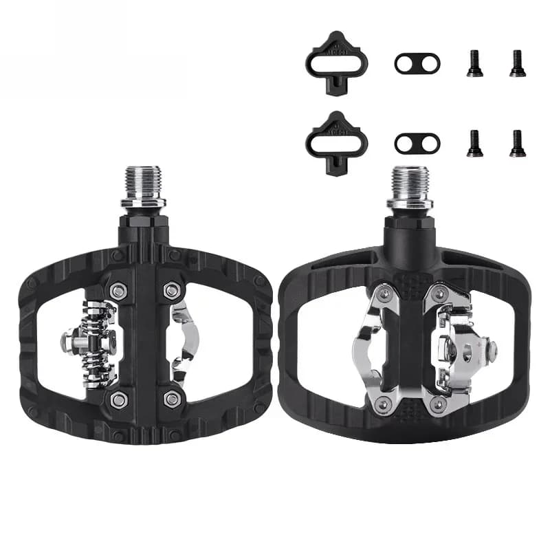 2-in-1 Nylon Flat and SPD Compatible Pedals