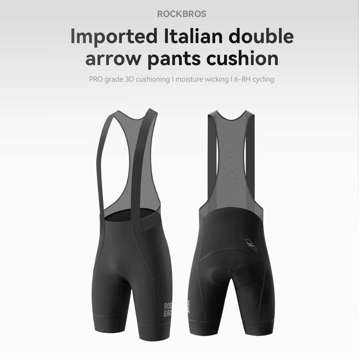 Men's Summer Lightweight Padded Bib Shorts with Side Pockets