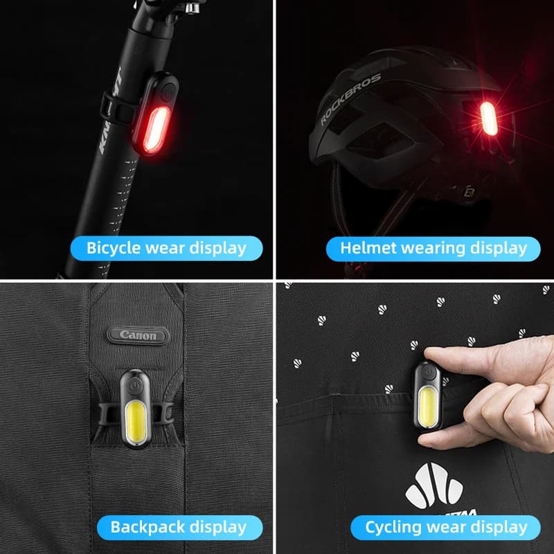 Type-C Rechargeable Rainproof Bicycle Rear Light