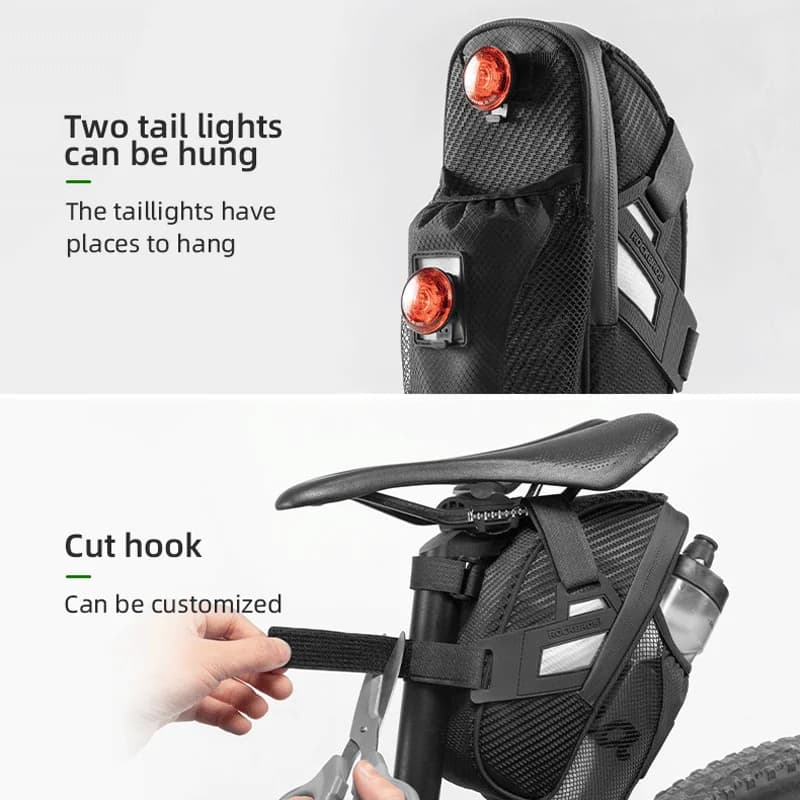 Reflective Bicycle Saddle Seat Storage Bag