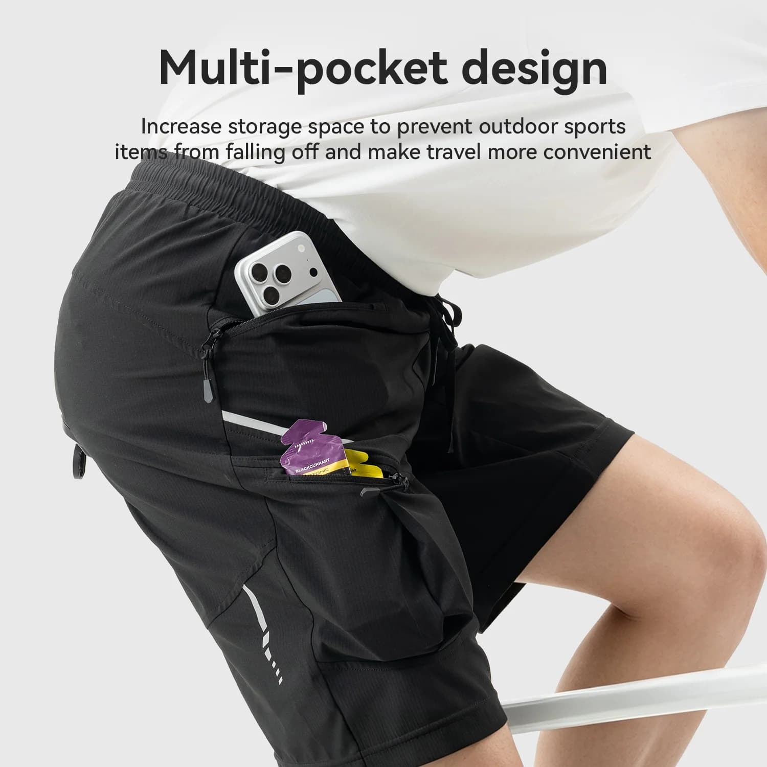 Men's Summer Breathable 2-in-1 Padded Cycling Shorts