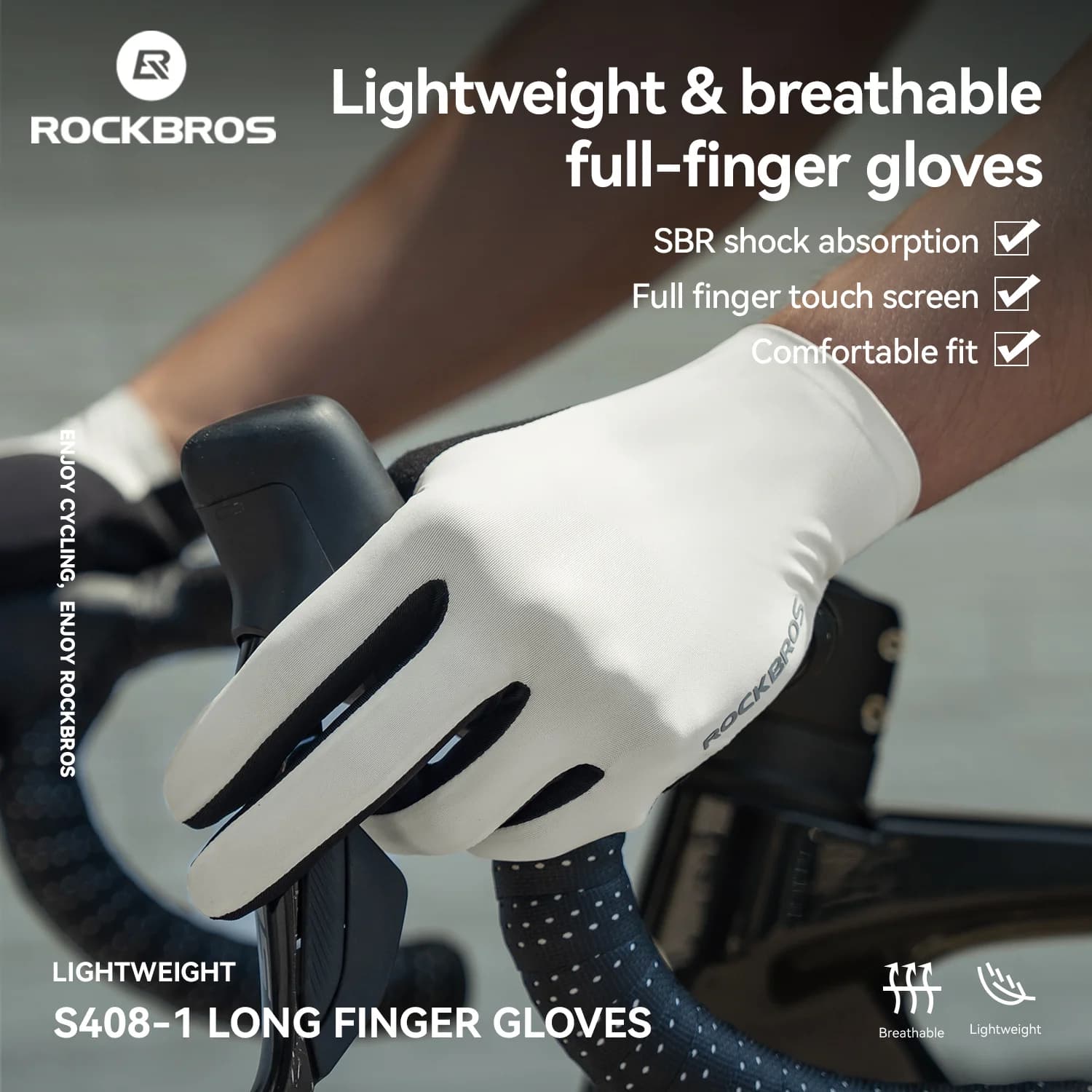 Lightweight Full Finger Shock Absorbing Gloves