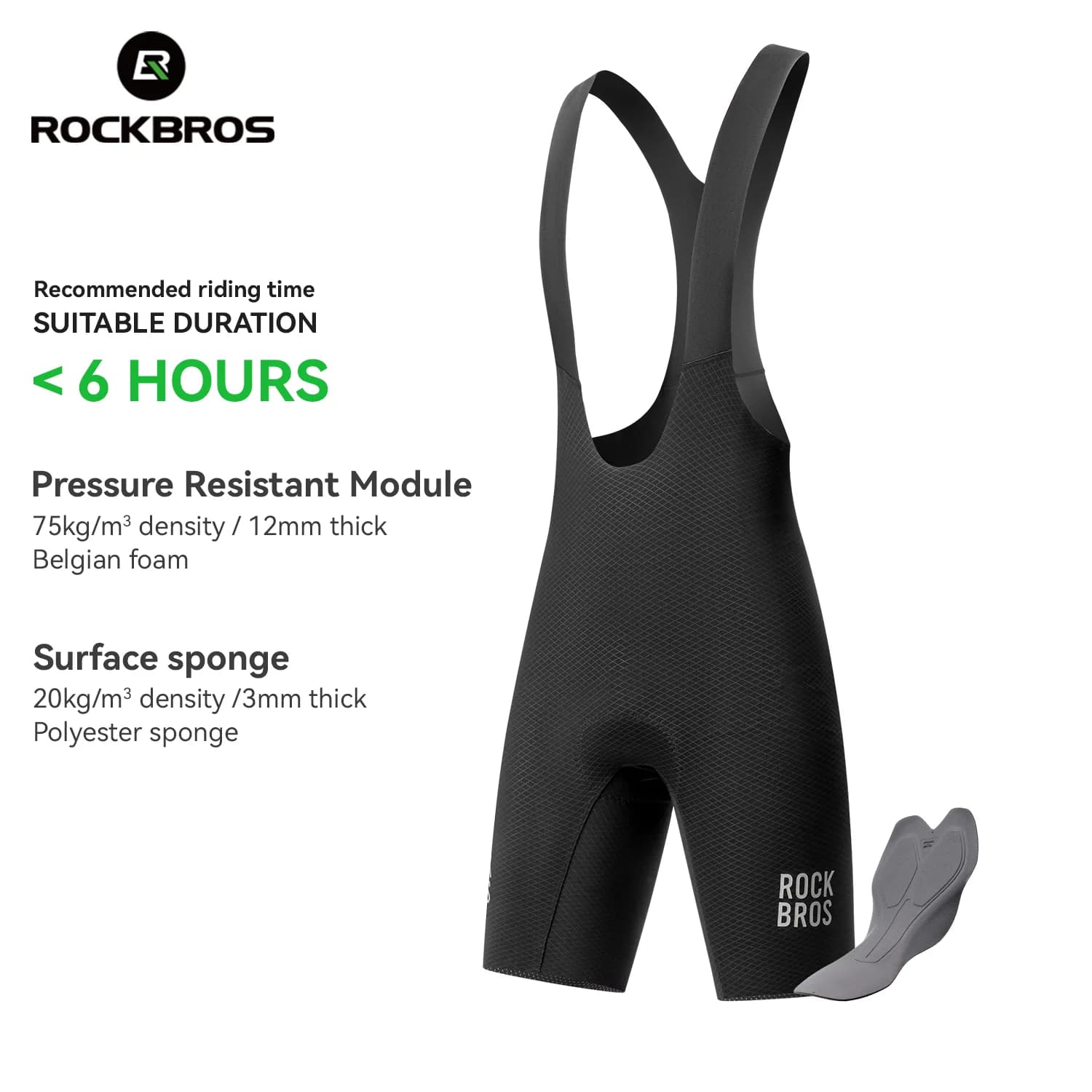 Sun Protection Elastic Lightweight Cycling Bib Shorts