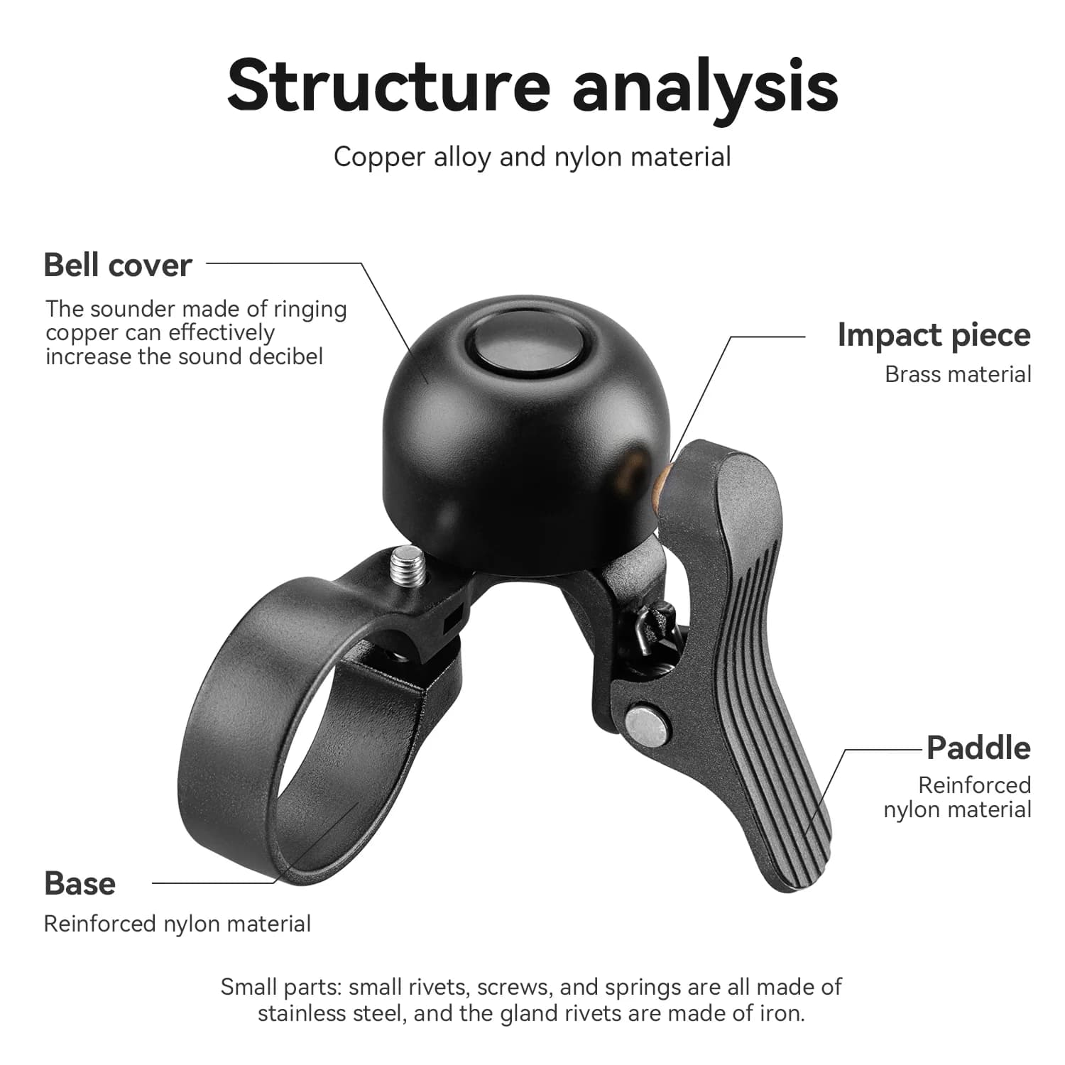 Waterproof Copper Alloy Bicycle Bell