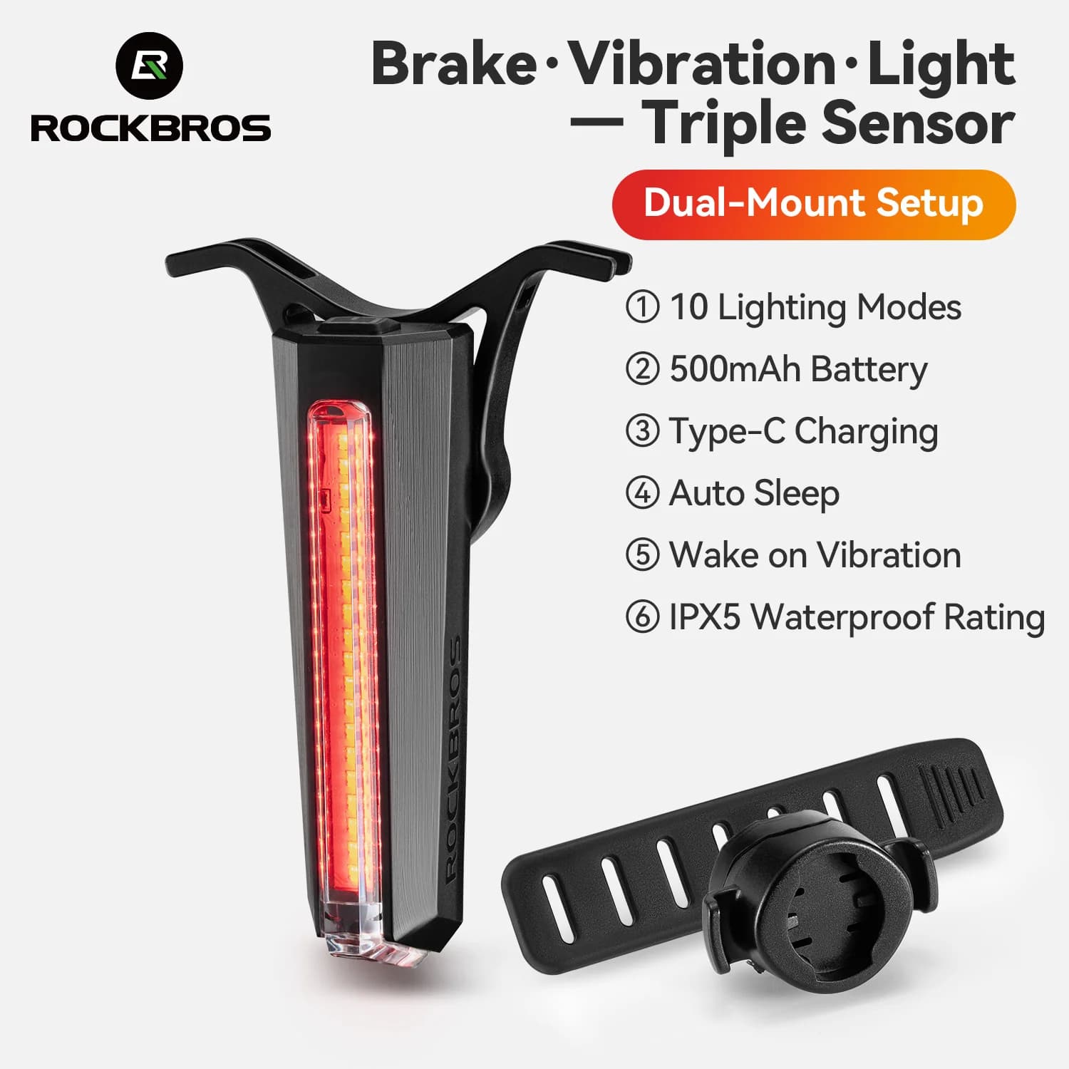 Smart Brake Sensing Bicycle Tail Light