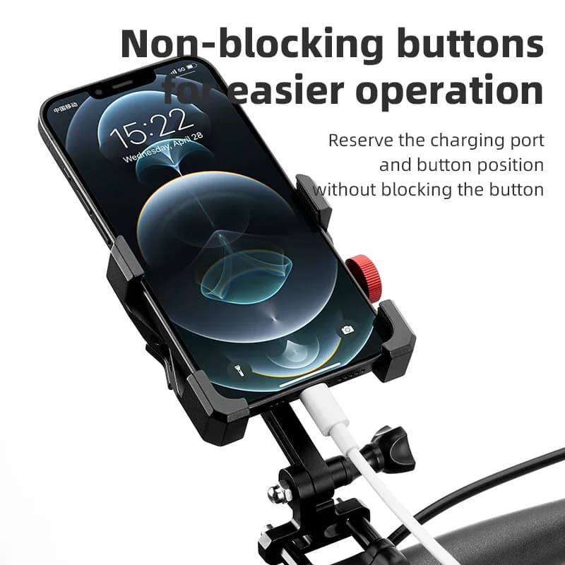 Aluminum Bike Phone Holder for 4.7-7 Inch Phones