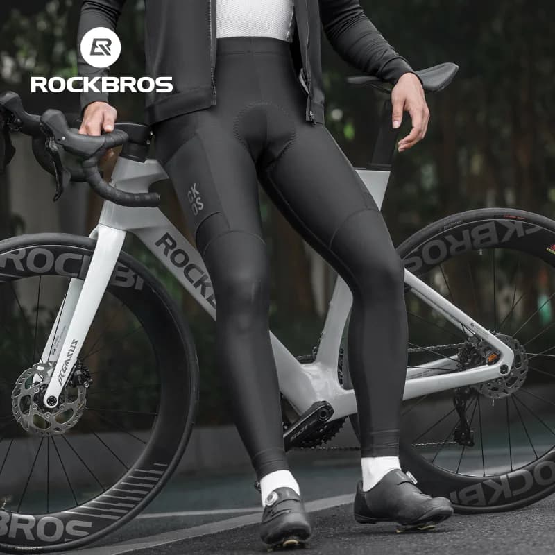 Men's Shockproof Padded Long Tights for Cycling