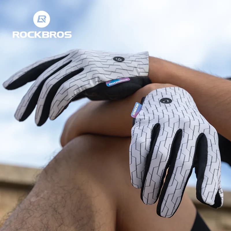 Full Finger Shock Absorbing Touch Screen Cycling Gloves