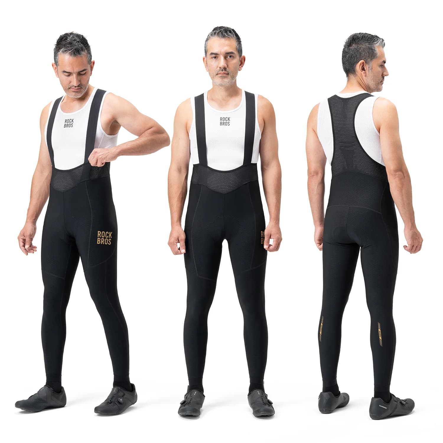 Men's Winter Windproof Thermal Fleece Padded Bib Pants